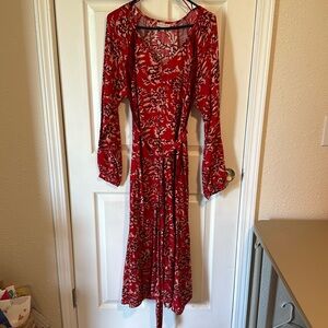 Knox Rose red floral dress size medium